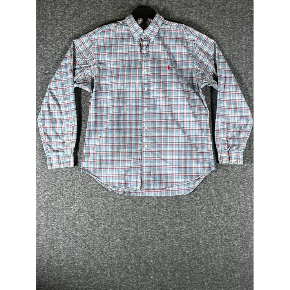Ralph Lauren Mens XL Classic Fit Plaid Button Down Shirt Multi Color Long Sleeve